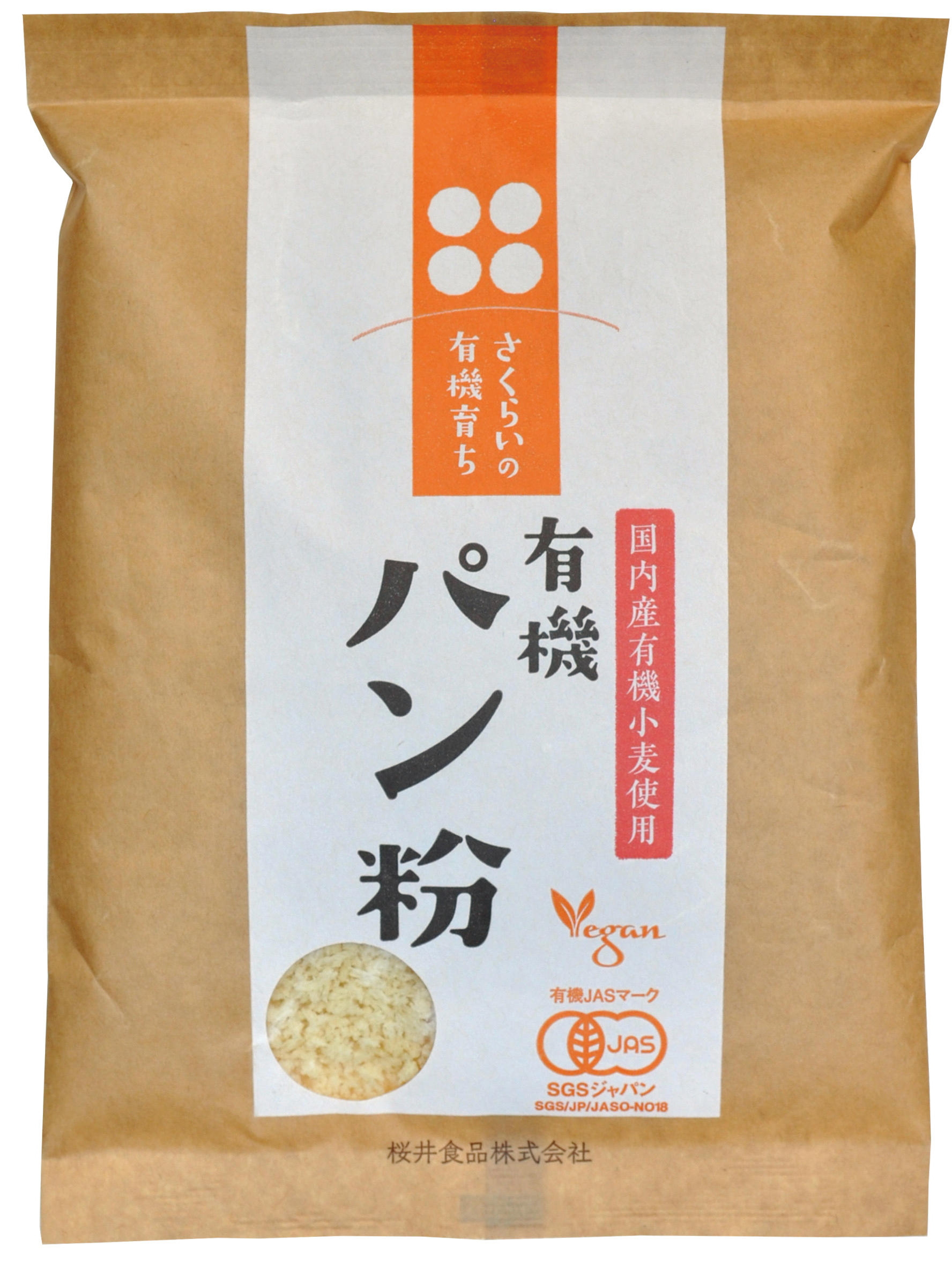 (桜井)有機育ち・パン粉100g　　画像